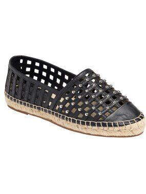 Cinq à Sept Rochel Cage Studded Espadrille Cap Toe Flat